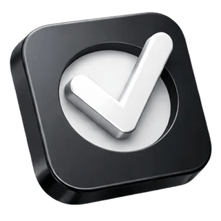 3D checkmark icon for approval on Kestrel Anlode about page
